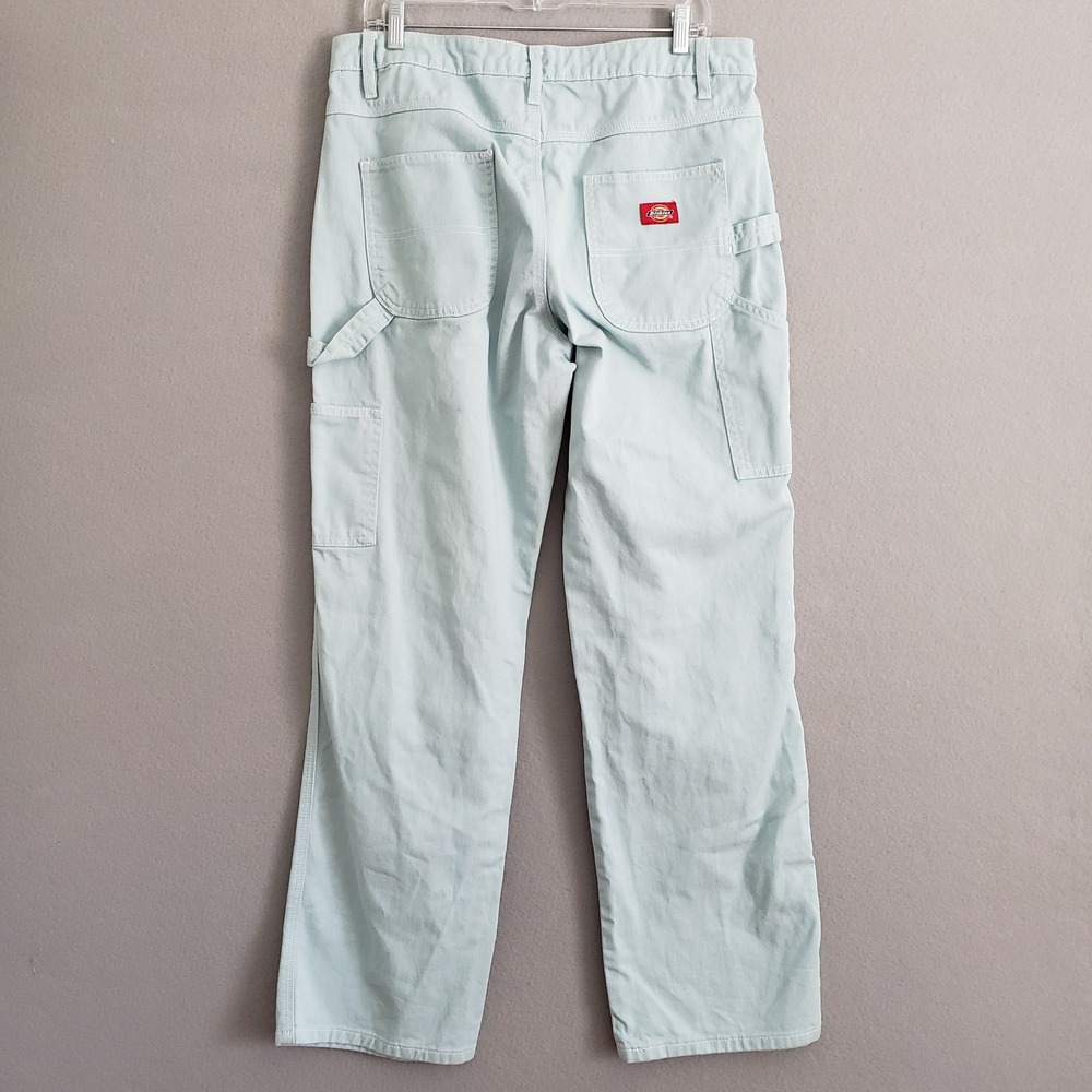 Dickies Girl Womens 13/31 Carpenter Pants Light Blue Utility Workwear CP20